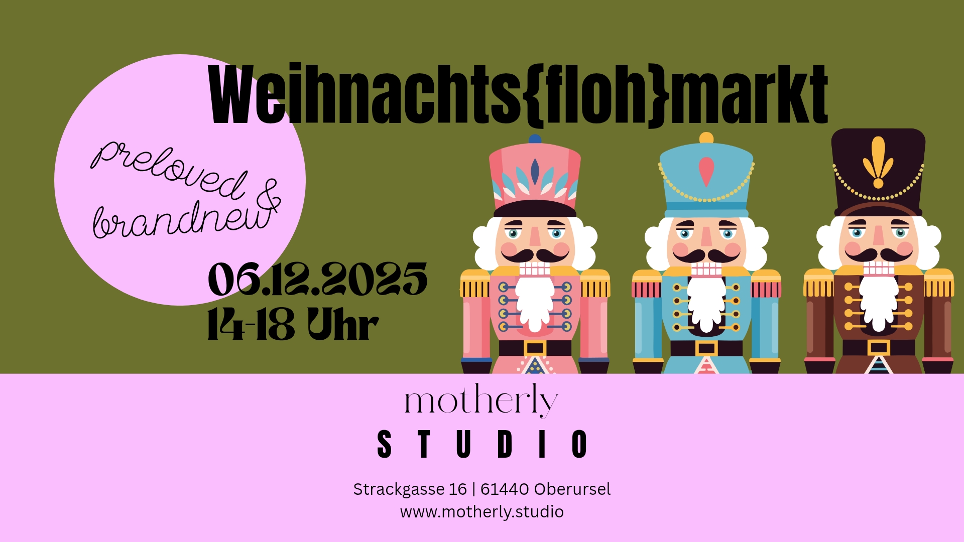 Weihnachts{floh}markt im motherly STUDIO am 06.12.2025 von 14 bis 18 Uhr